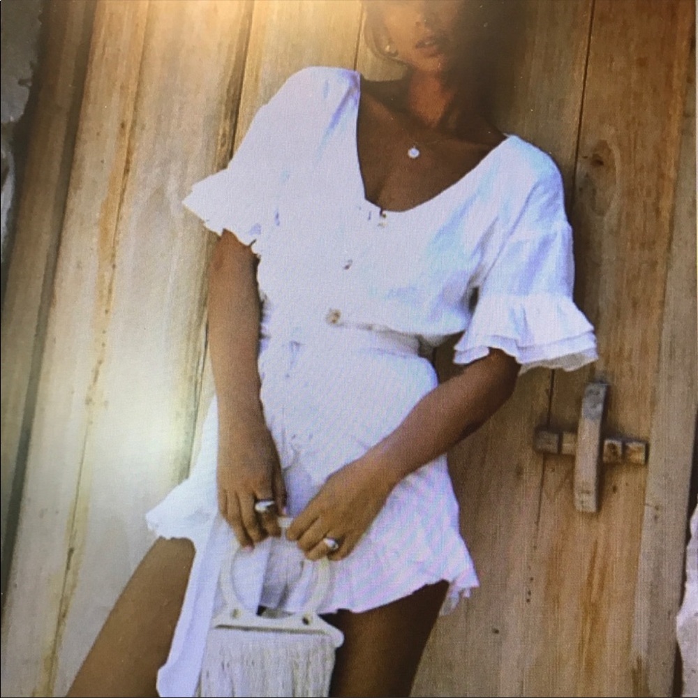 White Boho Romper